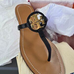Tory Burch Mini Miller Sandal Thong - Style 57831 Color: Perfect Black Size 9.5